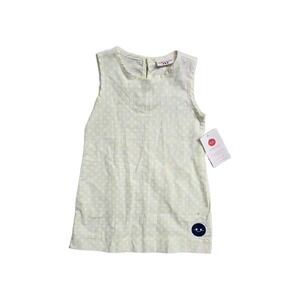 Smiling Button Boutique Girls Dress 3 T White Neon Dots NWT